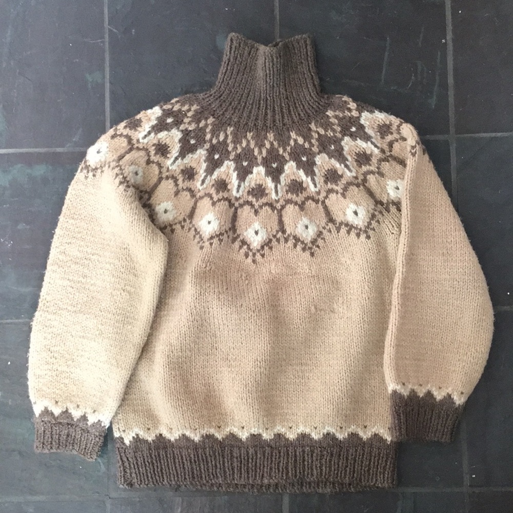 Fair Isles turtleneck knit sweater